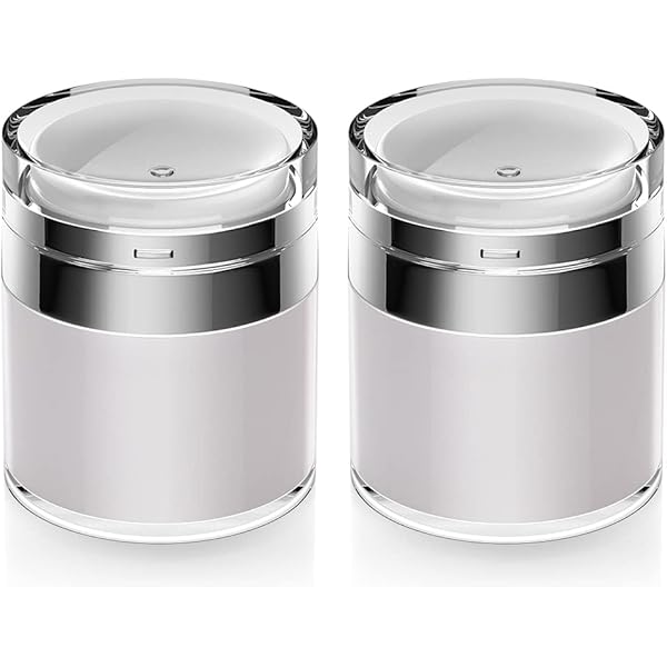 Amazon.com: Premium Airless Pump Jars Set of 2 | Push Down