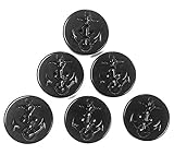 Alena Mokhan 8pcs Extra Large Navy Type Peacoat Pea Coat Anchor Black Plastic Buttons 1 1/4