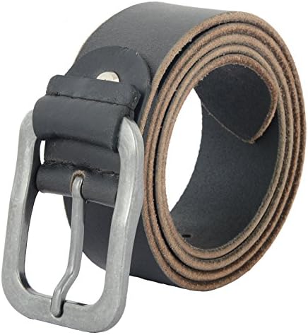 Leather Belts for Men | Full Grain Handmade Genuine Casual Leather Belt - 40mm – 115 (38,Black)