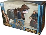 ToyBiz Year 2003 The Lord of the Rings Movie Series The Return of the King Deluxe Horse and Rider Set - Aragorn with Sword-Slashing Action and Brego with Galloping Action
