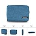 BAGSMART Small Travel Cord Organizer Bag for Tech Essentials, Cable Organizer for Phone, SD Card, Blue