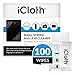 iCloth Lens and Screen Cleaner Pro-Grade Individually Wrapped Wet Wipes, Wipes for Cleaning Small Electronic Devices Like Smartphones and Tablets, Box of 100 primary