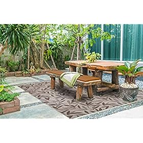 Gertmenian 21270 Outdoor Rug Freedom Collection Coastal Themed Smart Care Deck Patio Carpet 5x7 Standard, Willow Leaf… 51BpJVJp7uL