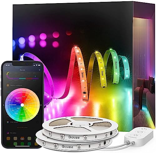Govee RGBIC LED Strip 30M Works with Alexa & Google Assistant, DIY Segment Control, App Control, Music Sync for Bedroom, Kitchen, Closet, 2 Rolls 15M