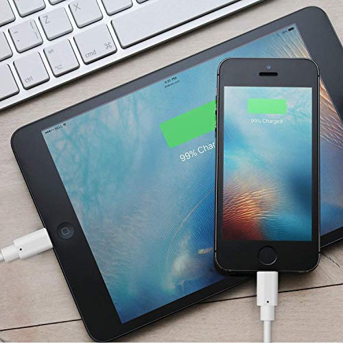 USB Cable, Quntis 3Pack 3ft Phone Charger Cable Fast Charging and Syncing Cord Compatible with iPhone X 8 Plus 7 Plus 6S Plus 6 Plus 5 5S 5C SE iPod iPad Pro and More, White
