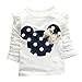 Cute Toddler Baby Girls Clothes Set Long Sleeve T-Shirt and Pants Kids 2pcs Outfits(White+Navy,4T)