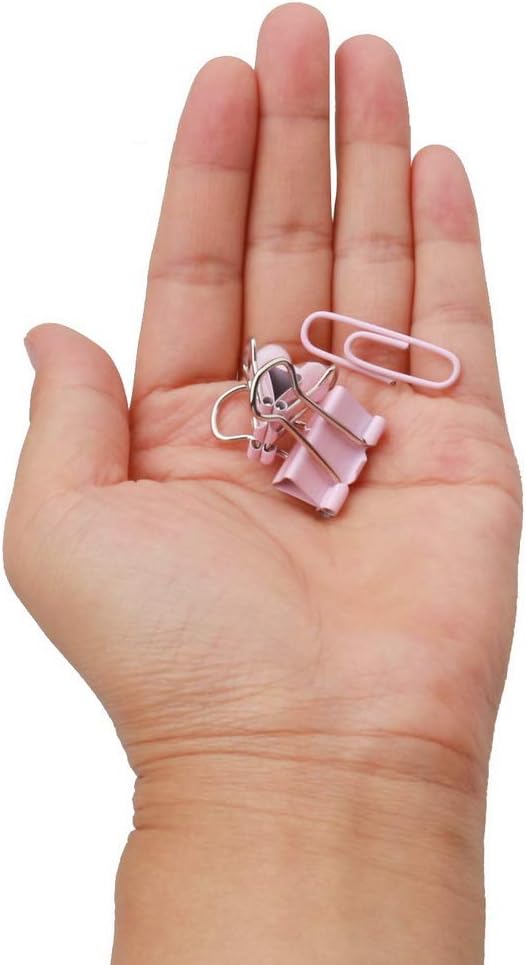 Younmi 72 Pcs Paper Clips Binder Clips Push Pins Set with Box for Office, School and Home Supplies : Office Products