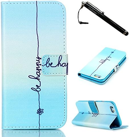 iPhone 6 Plus Case,iPhone 6s Plus Case, Art Leather Flip Wallet Protective Soft Skin Case Magnetic Clasp Dust plug Stylus for Apple iPhone 6 Plus iPhone 6S Plus (Built-in Credit Card/ID Card Slot)