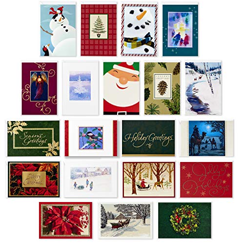 Hallmark Assorted Boxed Christmas Cards (Set of 20 Holiday Greeting