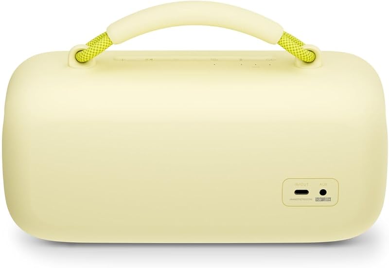 Soundlink Max, Enceinte Bluetooth étanche, et puissante Rechargeable avec Jusqu’à 20 Heures d’autonomie, USB-C, Enceinte avec entrée auxiliaire 3,5 mm intégrée, Jaune Citron - édition limitée