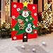PartyTalk Felt Christmas Tree Snowball Toss Game for Kids, Christmas Games for Adults and Kids Party Decorations, Christmas Kids Gifts with 3 Snowballs