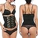 Leoneva Workout Waist Trainer Corset - Waist Cincher Tummy Shaper Girdle 6 Hooks Chemises