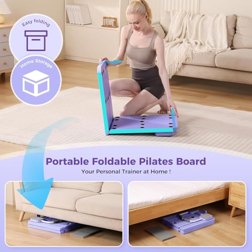 VIVESOL PUEBLOMART Máquina de Esquí Plegable para Casa con Pantalla LED, Entrenador de Esquí Simulado, Equipo de Ejercicio para Piernas y Cadera, Aparato de Fitness Compacto