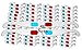 LRRH 50 Pairs – Flat- 3D Glasses Red and Cyan White Frame Anaglyph Cardboard (50 Set)thumb 1
