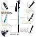 Ohuhu Retractable Anti Shock Trekking Poles / Hiking Poles, 2-Pack