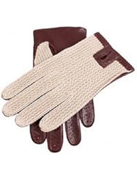 Dents Mens Cotton Crochet Back Driving Gloves - English Tan - Extra Large