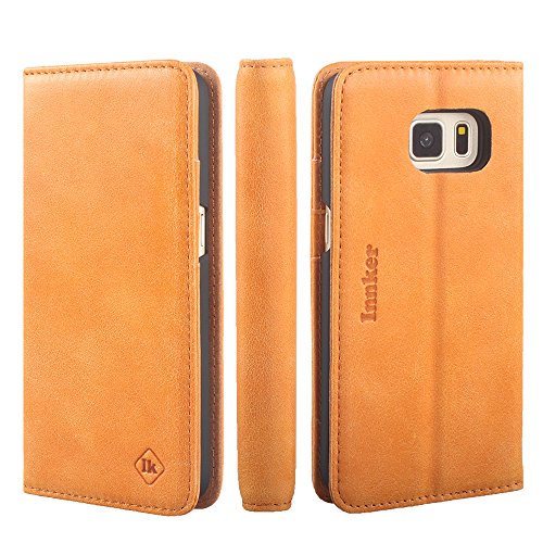 Innker for galaxy s7 genuine leather wallet case luxuri…