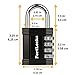 FortLocks Padlock - 4 Digit Combination Lock for Gym Outdoor & School Locker, Fence, Case & Shed – Heavy Duty Resettable Set Your Own Combo – Waterproof & Weatherproof (2 Pack - Black)