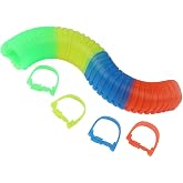 QUOXO Racing Track Accessory Tunnel Replacement Only, DIY Bend Flexible Race Track Toy Play Set Accessories for Boys (Mix Color 12pcs Rails)