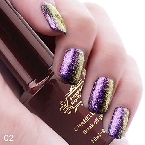 Perfect Summer 3D Holographic Chameleon Colors Changes 10ml Gel Nail Polish UV/LED Soak Off Nail Lacquers Creative French Manicure Art #02 Perfect Summer 3D Holographic Chameleon Colors Changes 10ml Gel Nail Polish UV/LED Soak Off Nail Lacquers Creative French Manicure Art #02