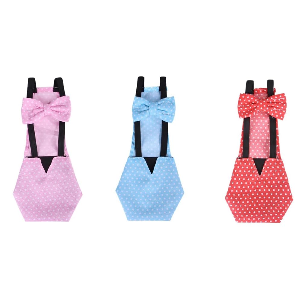 Cucioki Chicken Diapers Bantam Hens - Reusable 3 Pcs with Bow Ties Poultry Nappies Washable Waterproof for Pets Ducks Silkie Durable M