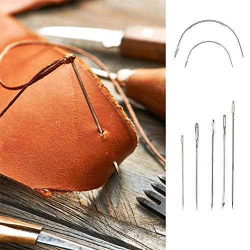 Bookbinding Tools Kits,22PCS Premium Sewing Tools for Leather,Handmade Books and Paper DIY Bookblind Set, Including Sewing Needles/Waxed Thread/Awl and So On Like Main Picture