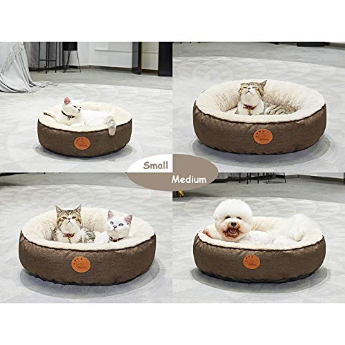 small round cat bed