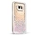 Galaxy S7 Case, Wuloo Samsung Galaxy S7 Hard Case Fashion Creative Design Flowing Liquid Floating Luxury Bling Glitter Sparkle Love Heart Hard Case for Girls Children (PinkBlue)