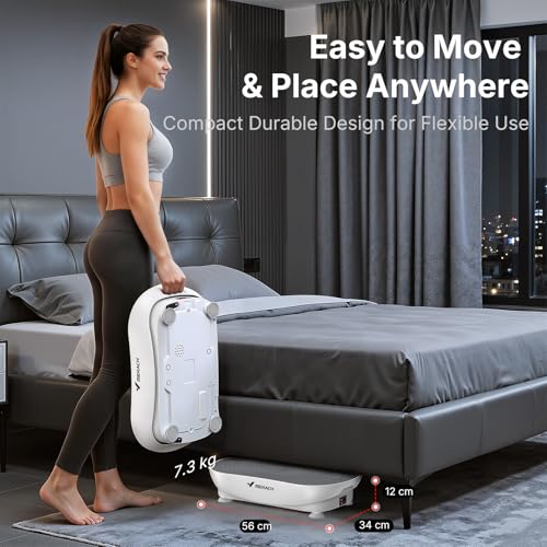 MERACH Vibration Plate for Weight Loss and Shaping, Vibration Plate Exercise Machine with Enhanced Vibration Frequency，99 Speed Levels, Built-in Bluetooth Speaker, LED Touchscreen