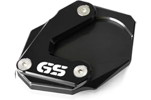 LQMY Motorcycle Kickstand Side Stand Enlarger Extension Enlarger Pate Pad for B-M-W R 1200 GS LC 2012-2018 R1250GS R 1250 GS 2018-2023 R1200GS Rallye 2016-2018 (Black+Black)