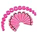 BodyJ4You 24PC Ear Stretching Kit - 00G-20mm Big Gauges - Hot Pink Acrylic Heavy Tapers Double Flare Silicone Tunnels - Stretchers Weights Expanders Eyelets