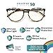 Prospek Bluelight Glasses Women Oversized, ARTIST (+2.5 Diopters) - High Optical Quality Clear Lenses