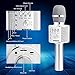 BONAOK Wireless Bluetooth Karaoke Microphone,3-in-1 Portable Handheld Karaoke Mic Speaker Machine Christmas Birthday Home Party for Android/iPhone/PC or All Smartphone(Q37 Silver)