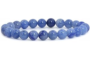 Justinstones Gem Semi Precious Gemstone 8mm Round Beads Stretch Bracelet 7 Inch Unisex