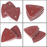 ZFE 80mmX80mmX80mm MIX Grit Sanding Abrasives Disc Sanding Pad Set For Fein Multimaster Bosch Dremel Makita Pack of 100Pcs