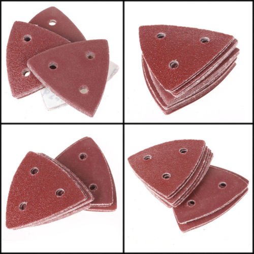 ZFE 80mmX80mmX80mm MIX Grit Sanding Abrasives Disc Sanding Pad Set For Fein Multimaster Bosch Dremel Makita Pack of 100Pcs