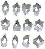 R&M International 1983 Mini Jelly and Aspic Cutters, Assorted Shapes, 12-Piece Set