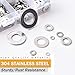 VIGRUE 684Pcs 304 Stainless Steel Flat Washers Assortment Washers Hardware Set - 9Sizes M2 M2.5 M3 M4 M5 M6 M8 M10 M12