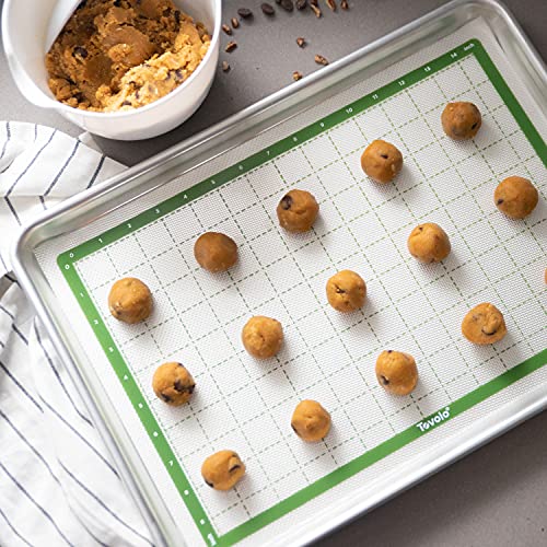 Tovolo ProGrade Silicone 1/2 Sheet Pan Mat with Grid for Baking, Food