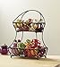 Gourmet Basics by Mikasa Loop and Lattice 2-Tier Round Metal Countertop Basket