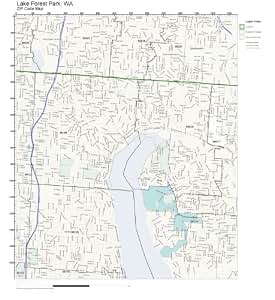 Amazon.com: ZIP Code Wall Map of Lake Forest Park, WA ZIP Code Map Not