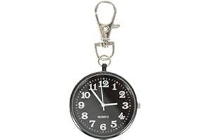 HEMOBLLO Quartz Watches Carabiner FOB Watches for Nurse Doctor Brooch Watch Round Hanging Watch for Decor