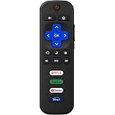 Replacement Remote for Roku Smart TVs. (NOT for Roku Stick or Box). | Compatible with TCL Roku/Hisense Roku/Onn Roku/Roku Built-in Smart TVs. NOT for Roku Stick or Box. 2 Year Warranty.