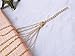 Suyi Exquisite Sequins Multilayer Chain Y Necklace Layered Choker Necklace with Bar Pendent Hanging Rod Gold