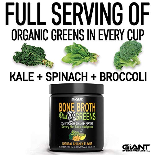 Giant Sports Bone Broth Plus Greens Organic Super Greens Powder