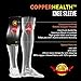 CopperHealth - Copper Knee Brace, Copper Knee Sleeves, Knee Compression Sleeve Women, Knee Supports for Men. Active Copper Compression Fit Knee Sleeve. Wear Anytime