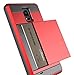 Note 4 Case, Anuck Galaxy Note 4 Wallet case [Anti Scratch][Heavy Duty][Card Pocket] Dual Layer Shockproof [Soft Rubber Bumper] Protective Hybrid Card Case Cover for Samsung Galaxy Note 4 - Red