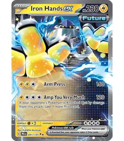ironing pokemon cards Amazon.com: Pokemon - Iron Hands ex 070/182 - Paradox Rift - Future Pokemon - Double Rare