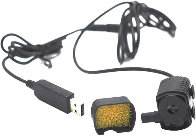 rebirthesame - Bomba para Acuario (USB, Mini Bomba Sumergible y Caja de