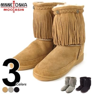 Amazon ミネトンカ フリンジ パグブーツ レディース ブーツ Minnetonka ミネトンカ シューズ バッグ